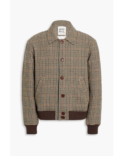 Alex Mill Brown Houndstooth Wool-tweed Jacket for men