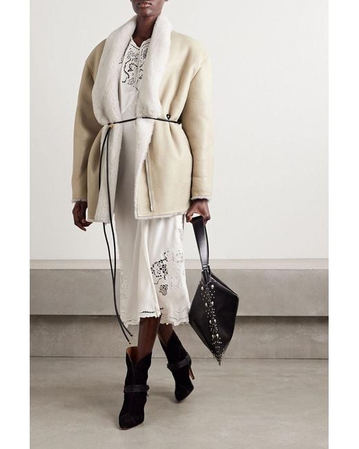 Isabel Marant White Elanore Shearling Jacket