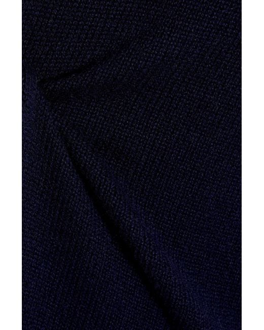 Valentino Garavani Blue Off-the-shoulder Cashmere Mini Dress