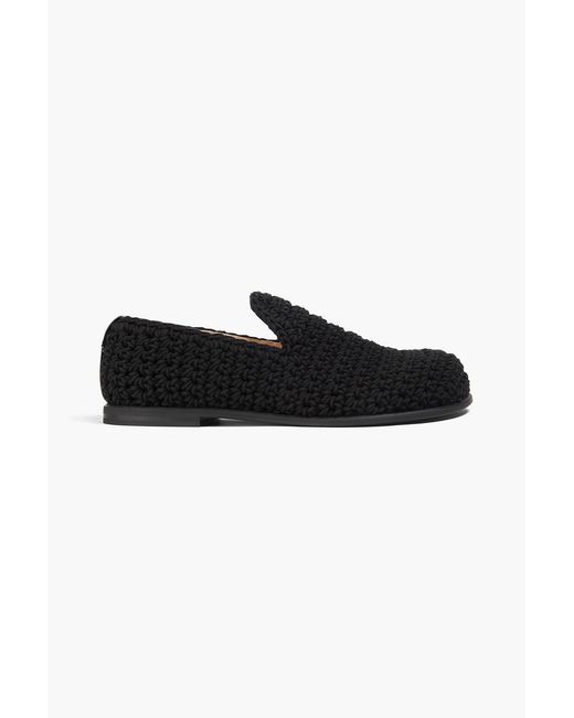 J.W. Anderson Black Crochet Loafers