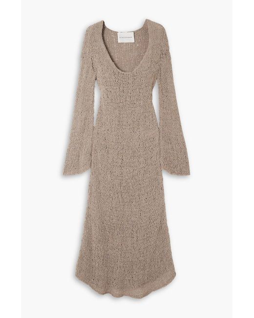 By Malene Birger Natural Paige Cotton-blend Maxi Dress