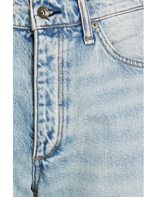 Rag & Bone Blue Beck Cropped Faded Denim Jeans for men
