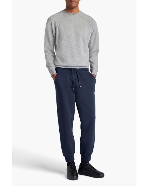 Giorgio Armani Sweatpants aus fleece aus einer baumwoll-kaschmirmischung mit schmal zulaufendem bein in Blue für Herren