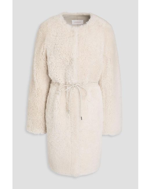 Yves Salomon Natural Shearling Coat