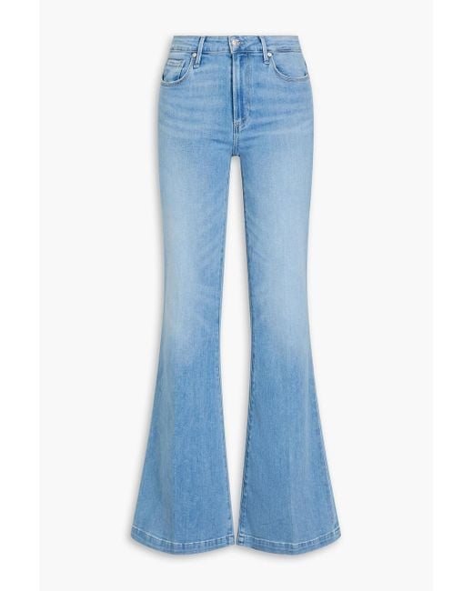 PAIGE Blue Genevieve Mid-rise Flared Jeans