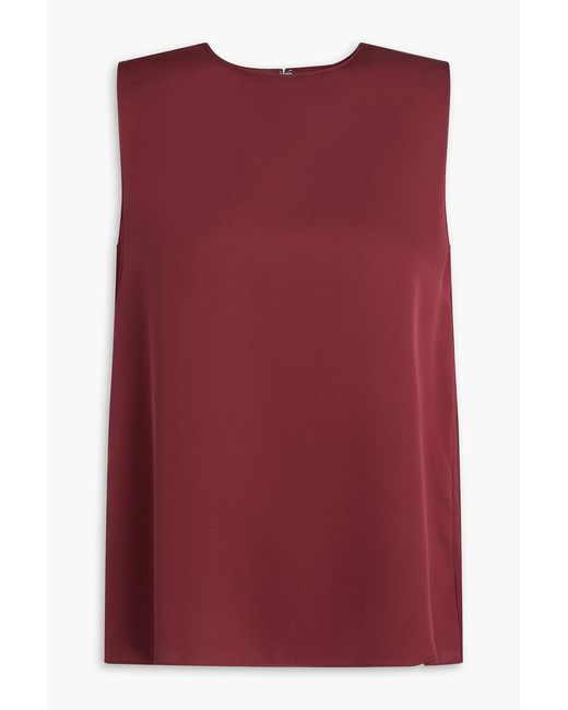Theory Red Silk-Cady Top