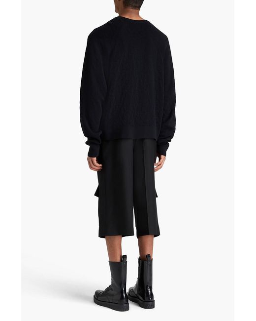 Y-3 Black Cotton-blend Sweater for men