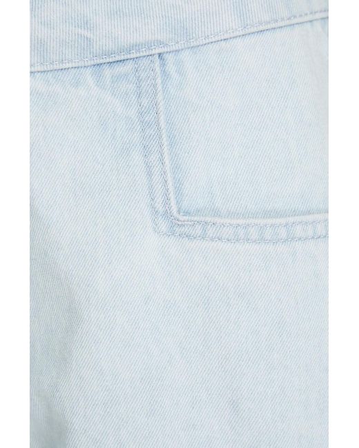16Arlington Blue Rowena Distressed Denim Wide-leg Jeans