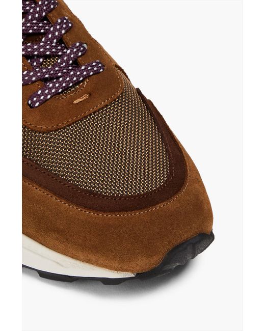Paul Smith Brown Suede And Canvas Sneakers for men