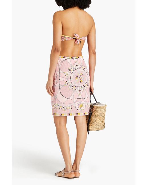 Emilio Pucci Pink Printed Jersey Skirt