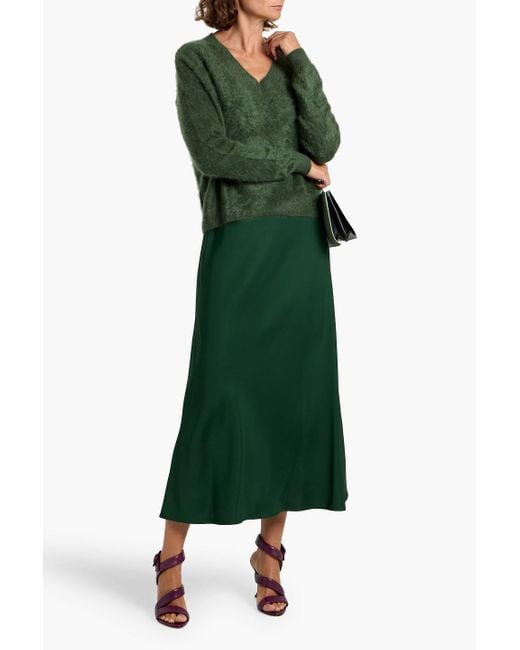 Autumn Cashmere Green Brushed Cashmere Sweater
