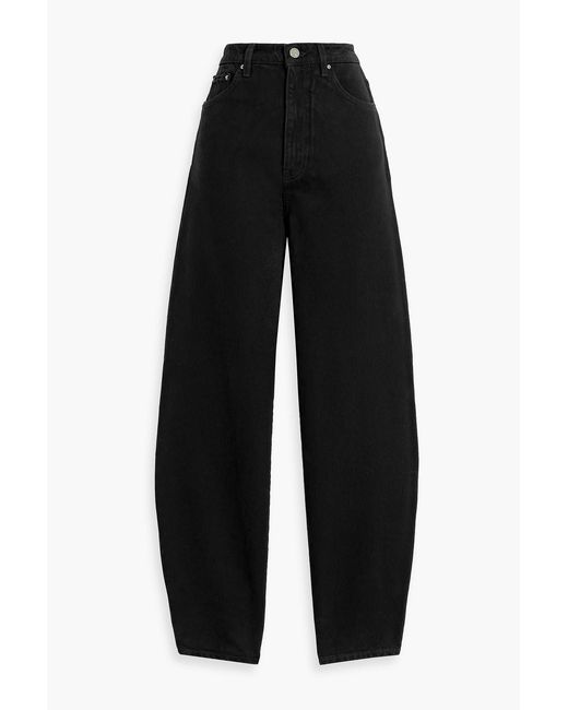 Totême Black High-Rise Barrel-Leg Jeans