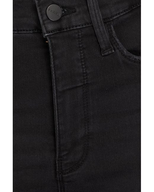 FRAME Black Le pixie sylvie hoch sitzende cropped jeans mit schmalem bein