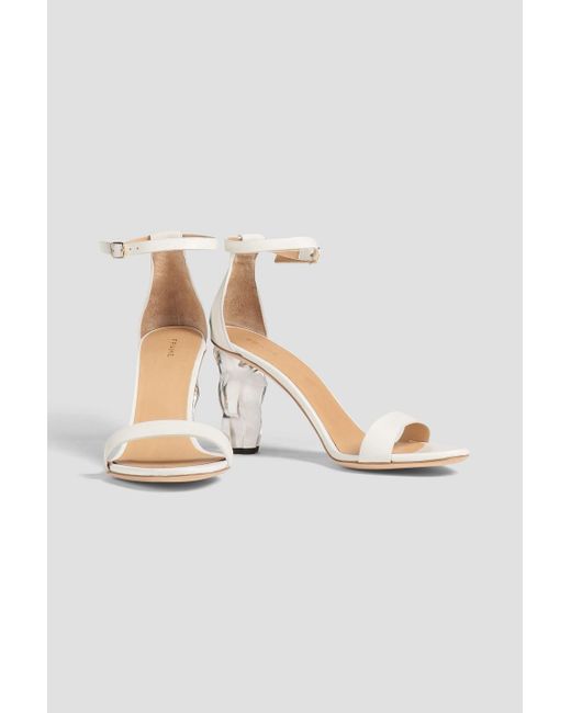 FRAME White Le Luz Leather Sandals