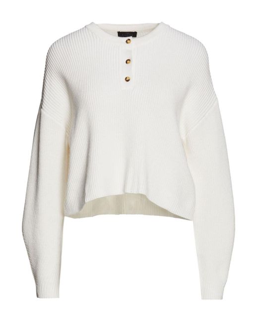 The Range White Ribbed Cotton-blend Sweater