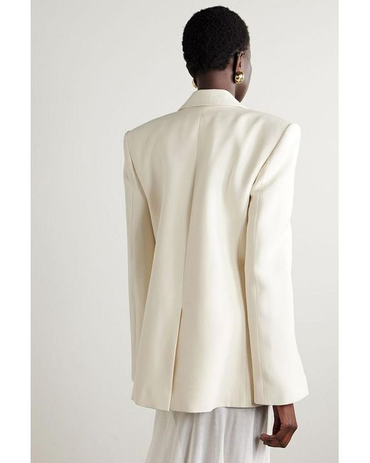 Brandon Maxwell Natural Wool-Blend Blazer