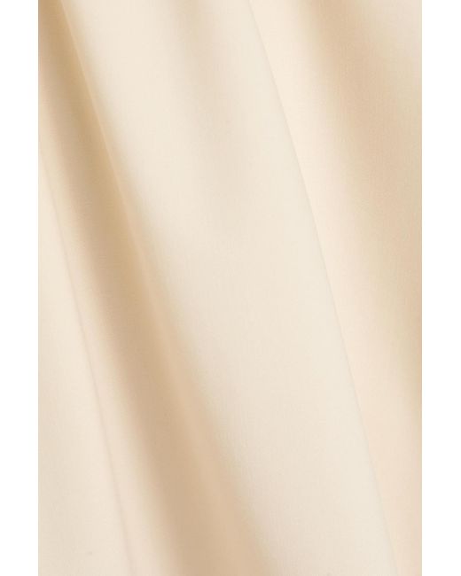 Loulou de Saison Natural Samo Wool-Blend Twill Midi Skirt