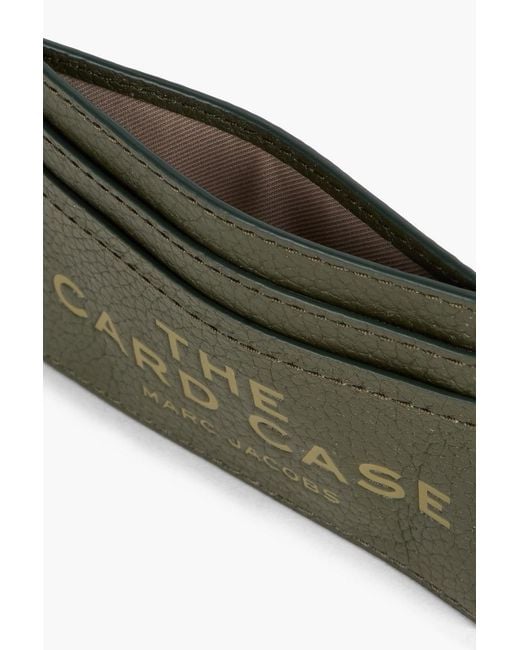 Marc Jacobs Green Pebbled-Leather Cardholder