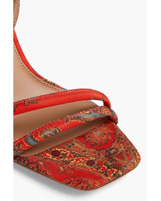 Sam Edelman White Kia Paisley-print Falle Sandals