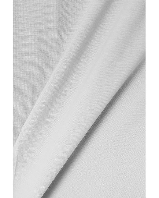 16Arlington White Hose mit weitem bein aus twill aus einer leinenmischung