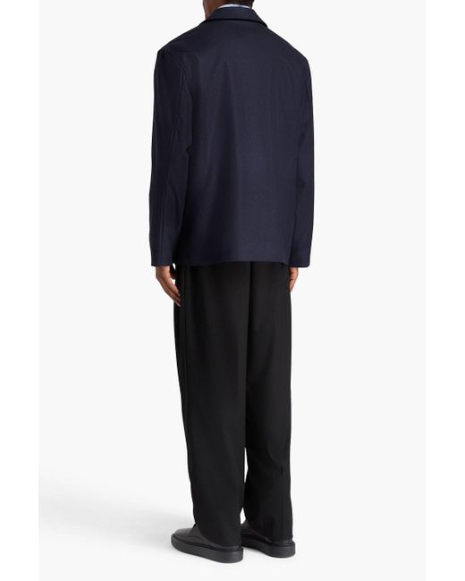 Officine Generale Blue Niro Wool-Felt Jacket for men