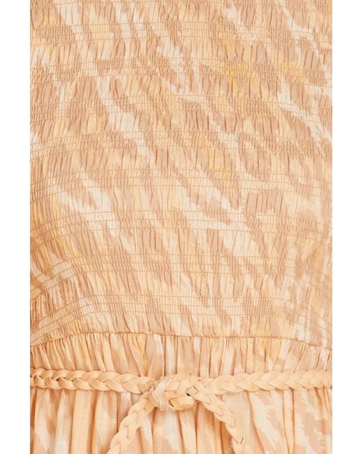 Zimmermann Natural Leopard-print Cotton-gauze Midi Dress