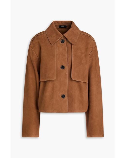 Theory Brown Reece Suede Jacket