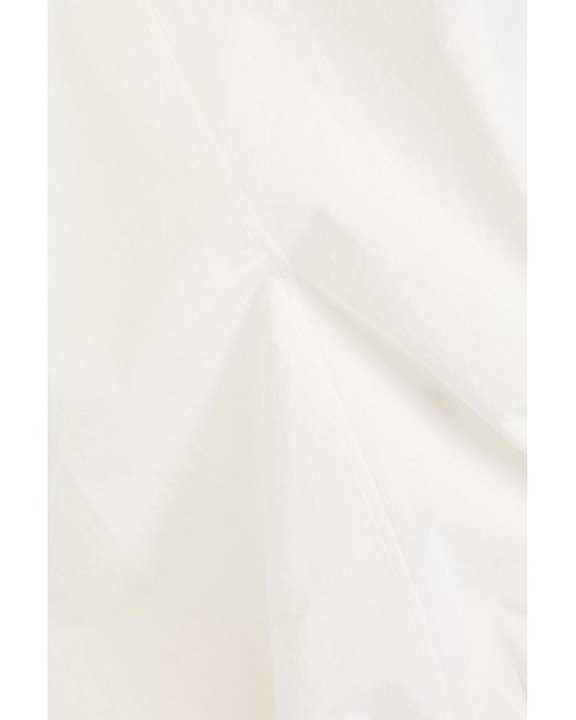 Proenza Schouler White Kleid aus popeline aus einer baumwollmischung in knitteroptik