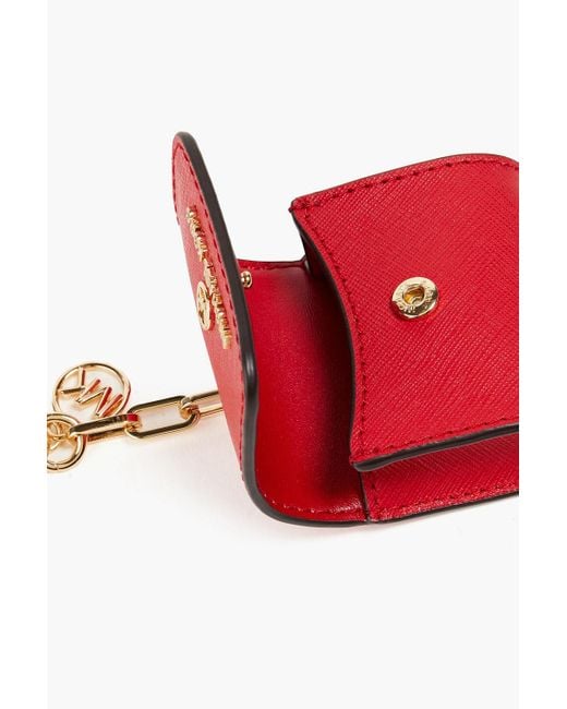 MICHAEL Michael Kors Red Textu-leather Airpods Case