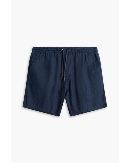 NN07 Blue Linen Shorts for men