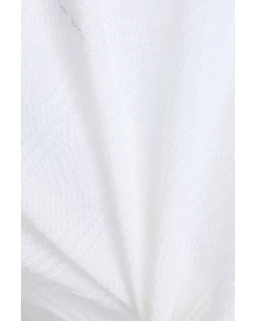 Diane von Furstenberg White Cairo Jacquard-Knit Top