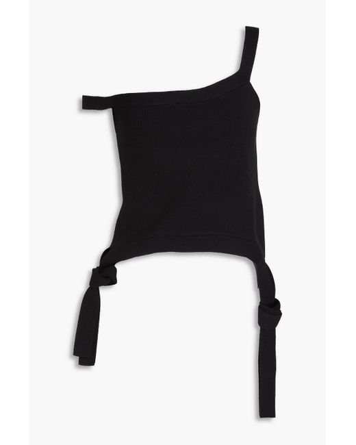 J.W. Anderson Black Lace-up Knitted Top