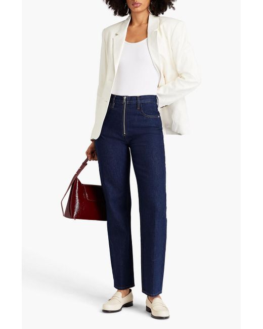 FRAME Le High N Tight High-rise Straight-leg Jeans in Blue | Lyst UK