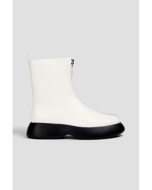3.1 Phillip Lim White Mercer ankle boots aus leder
