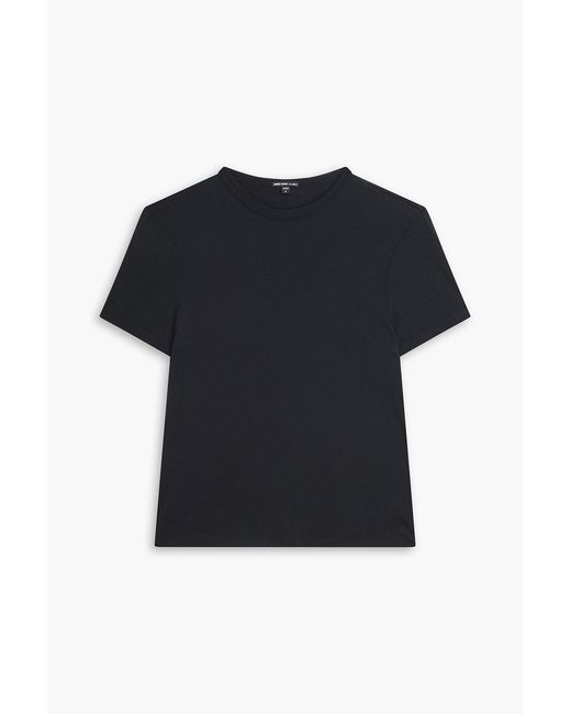 James Perse Blue Cotton And Cashmere-Blend Jersey T-Shirt for men
