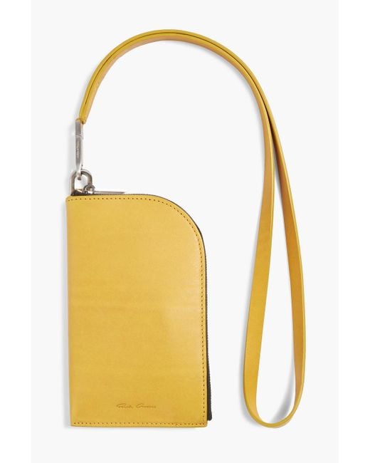 Rick Owens Yellow Leather Wallet