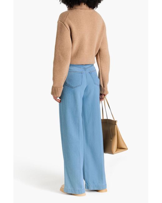 PAIGE Blue Harper hoch sitzende jeans mit weitem bein