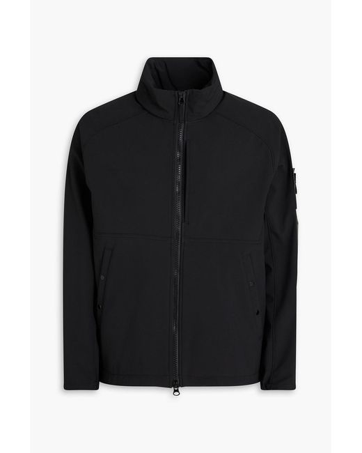 Stone Island Black Logo-Appliquéd Neoprene Jacket for men