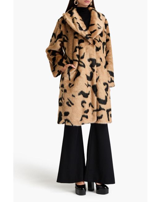 Diane von Furstenberg Natural Merida Leopard-print Faux Fur Coat