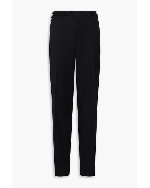 Canali Blue Tapered Wool-twill Pants for men