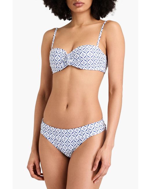 Heidi Klein Blue Capri bandeau-bikini-oberteil mit bügel und print