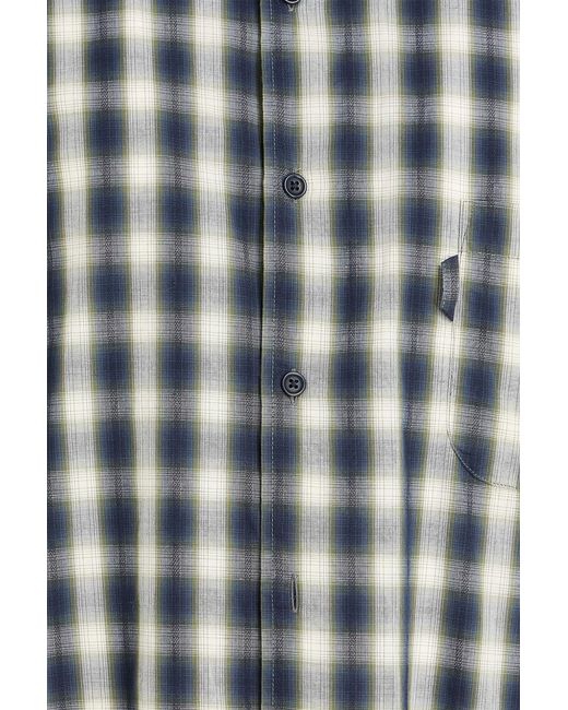 YMC Green Checked Cotton Shirt for men