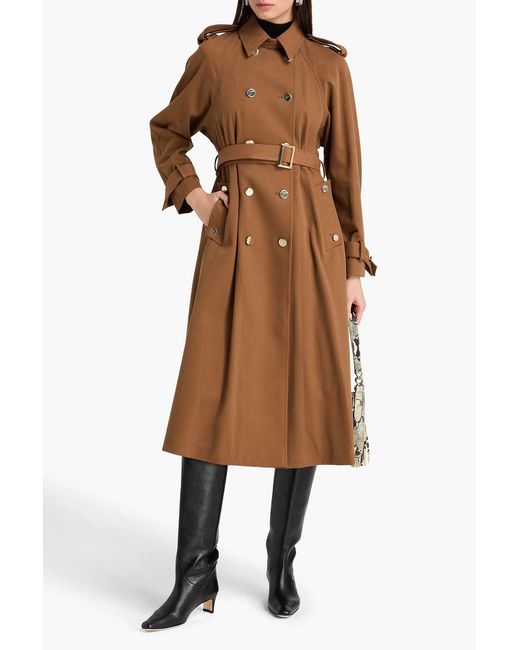 Temperley London Brown Javier Belted Cotton And Wool-Blend Twill Trench Coat