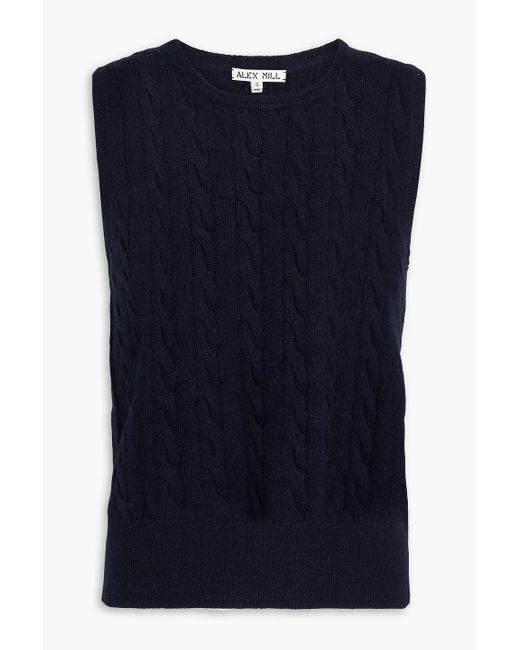 Alex Mill Blue Cable-knit Vest