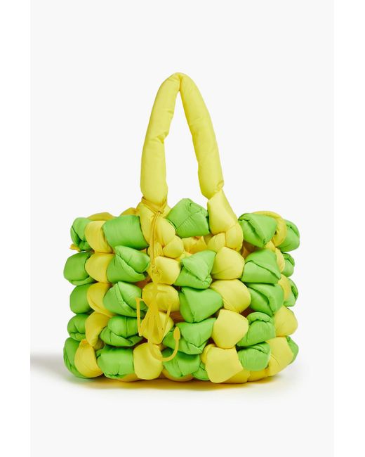 J.W. Anderson Yellow Knotted Two-tone Shell Bucket Bag