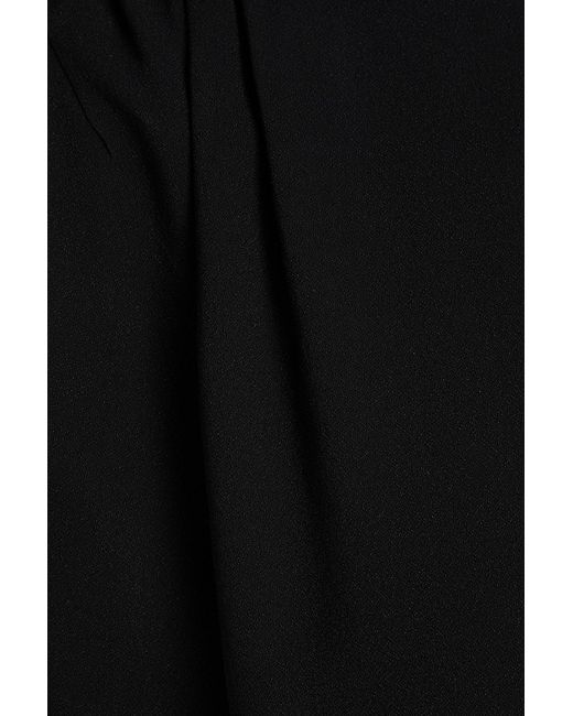 Emilio Pucci Black Cutout Printed Crepe Top