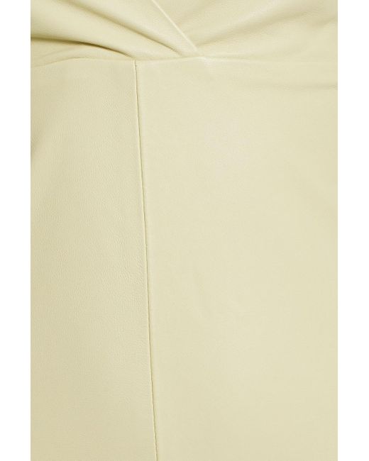 IRO White Alexane Leather Midi Dress