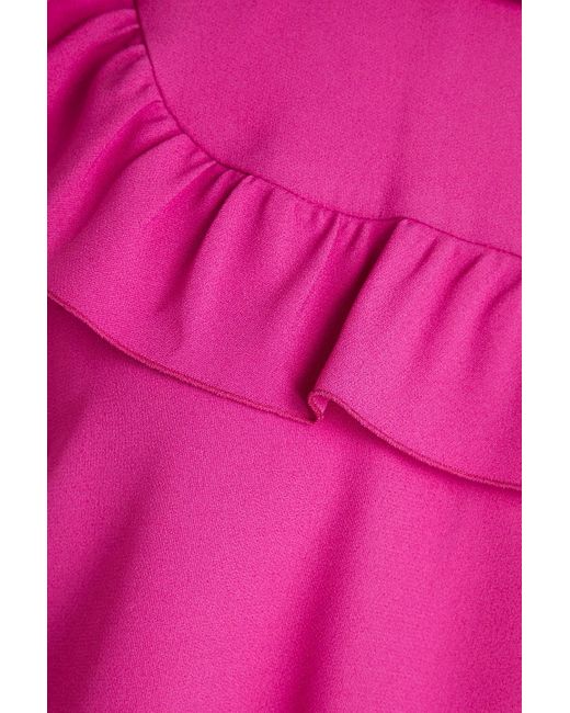 RED Valentino Pink Ruffled Crepe Blouse