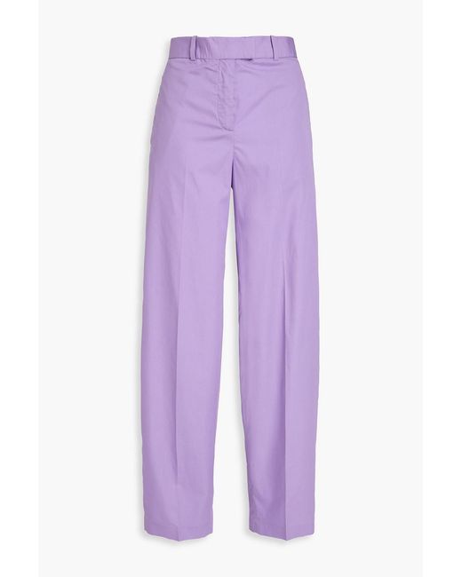 The Attico Purple Poplin Tapered Pants