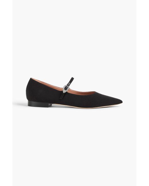 Malone Souliers Black Kate 10 Grosgrain Mary Jane Flats